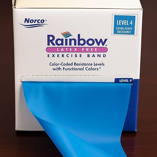 Norco Rainbow Latex-Free Exercise Band – Level 4 (Extra-Heavy Resistance)